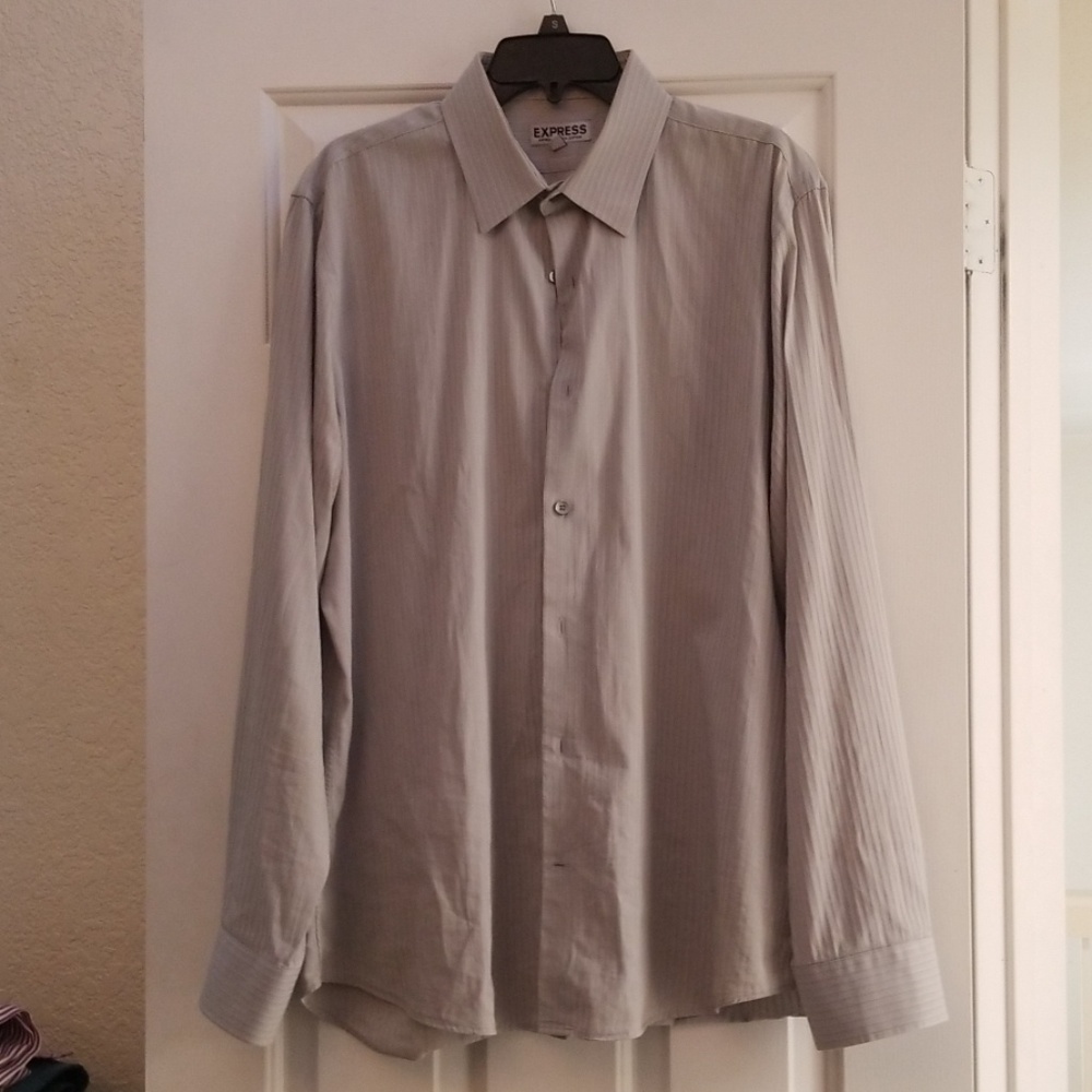 Gray mens button down
